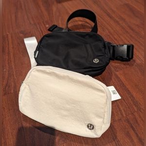 Lululemon Everywhere Belt Bag 1L Bundle White Opal and Black/Gold